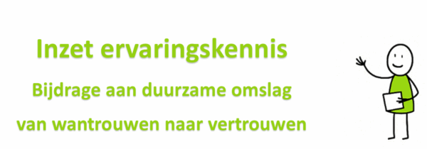 Infograhic over 6 kernwaarden en inzet ervaringsdeskundigen